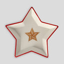 Biela vianočná misa z dolomitu v tvare hviezdy.