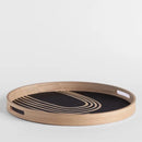 Béžovo čierna tácka.