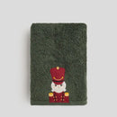 Zelený vianočný bavlnený uterák. 