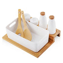 Servírovacia sada na drevenej podložke MUDDY home&you