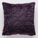 Fialová polyesterová obliečka na vankúš.