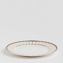 Bielo zlatý porcelánový plytký tanier.