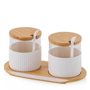 Béžová sada cukorničiek. 