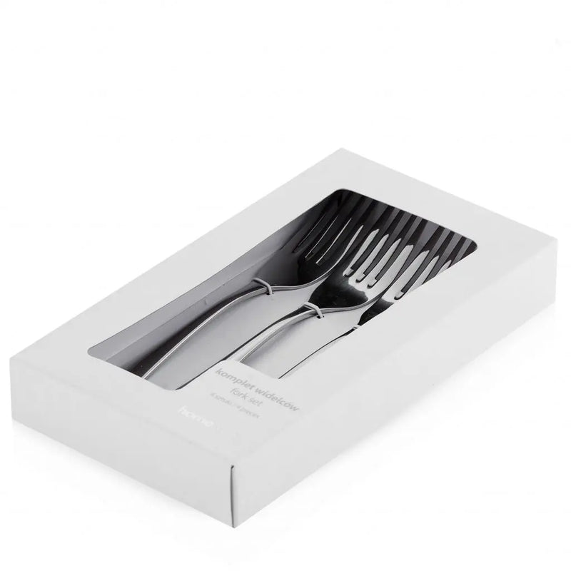 Strieborná sada vidličiek z nehrdzavejúcej ocele. 