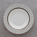 Biely porcelánový hlboký tanier. 