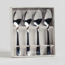 Strieborná sada lyžičiek z nehrdzavejúcej ocele.